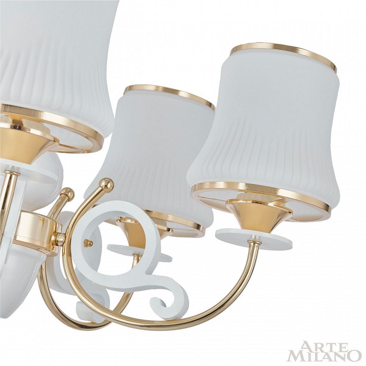 Подвесная люстра arte milano florentia-1097 301097/8 wh/gd