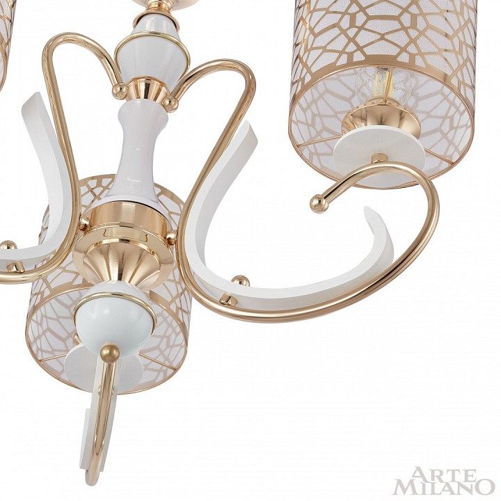 Подвесная люстра arte milano florentia-1237 301237/3 wh/gd