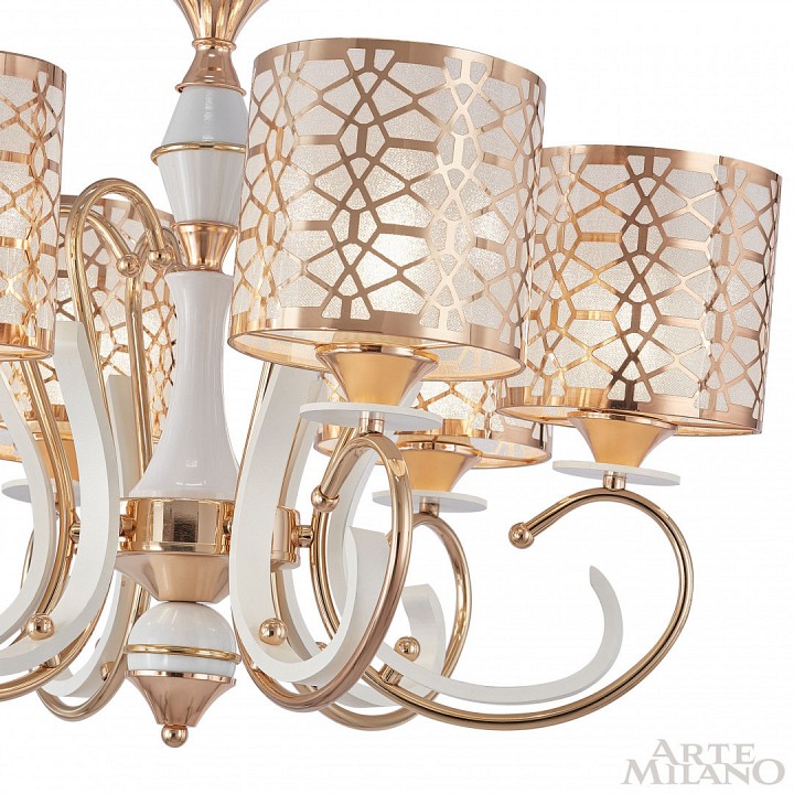 Подвесная люстра arte milano florentia-1237 301237/6 wh/gd