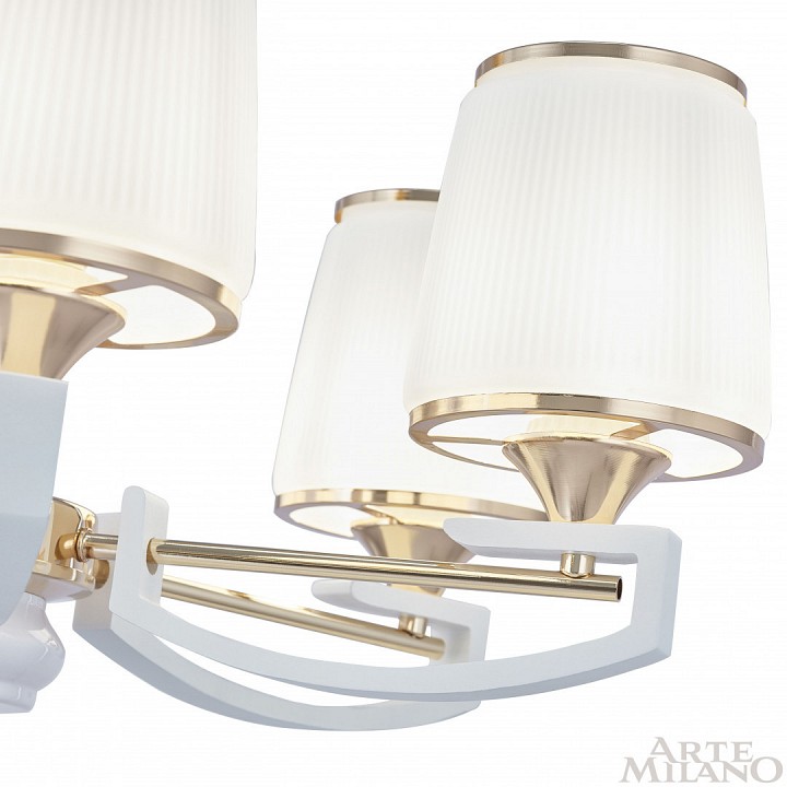 Подвесная люстра arte milano florentia-2457 302457/5 wh/gd