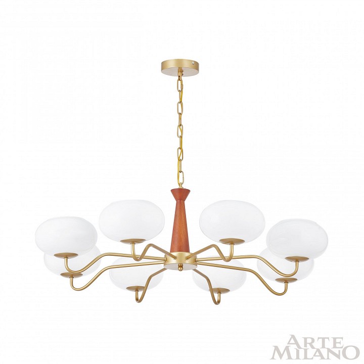 Подвесная люстра arte milano am-napoli 310166/d900/8 bs/wd