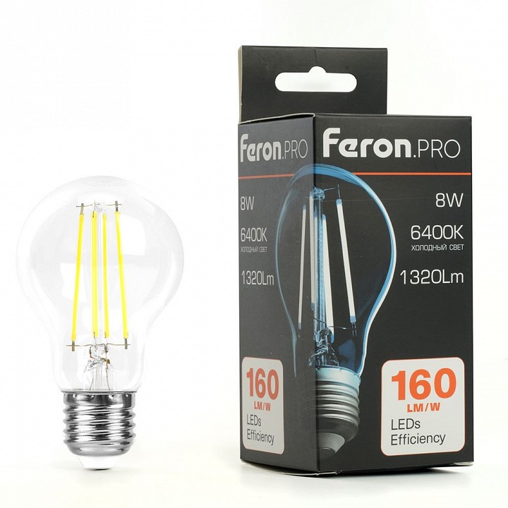 Лампа светодиодная feron lb-1108 e27 8вт 6400k 48894