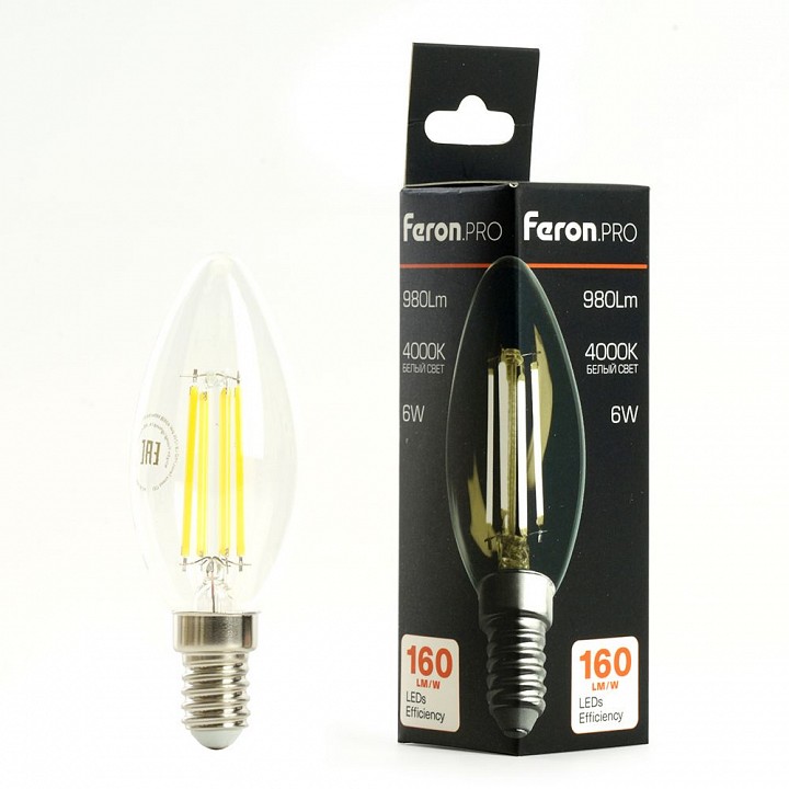 Лампа светодиодная feron lb-1206 e14 6вт 4000k 51245