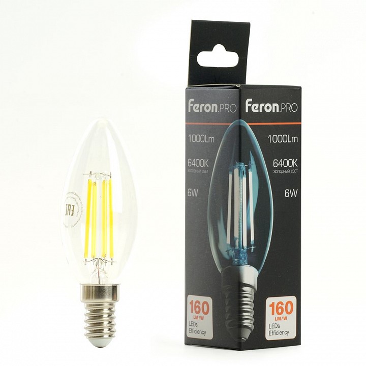 Лампа светодиодная feron lb-1206 e14 6вт 6400k 51246