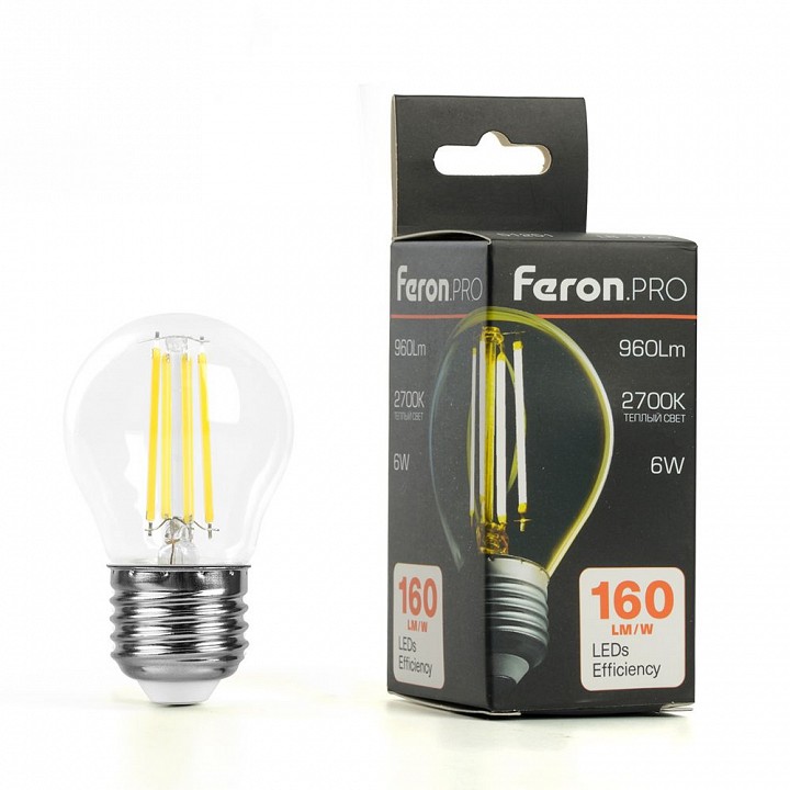 Лампа светодиодная feron lb-1706 e27 6вт 2700k 51250