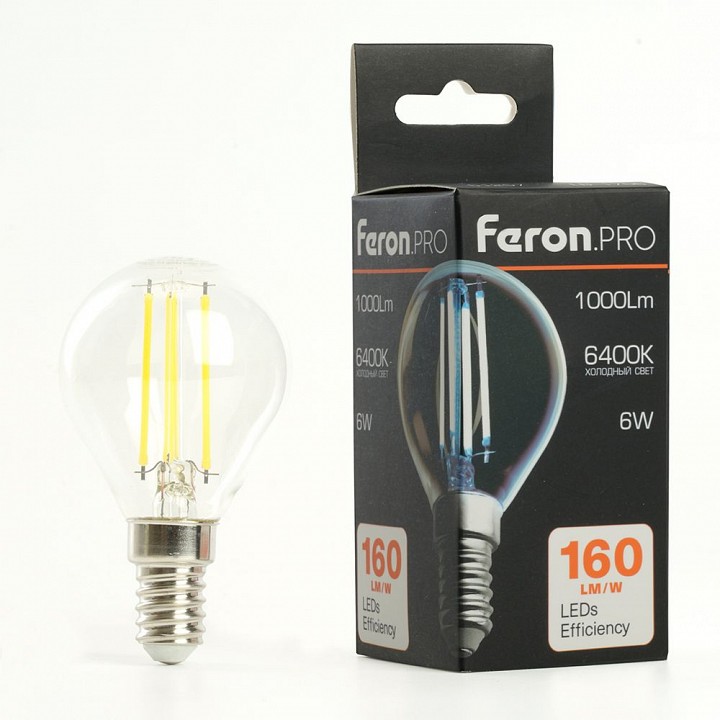 Лампа светодиодная feron lb-1706 e14 6вт 6400k 51258