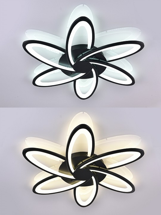 Потолочная люстра natali kovaltseva high-tech led lamps high-tech led lamps 82008 black