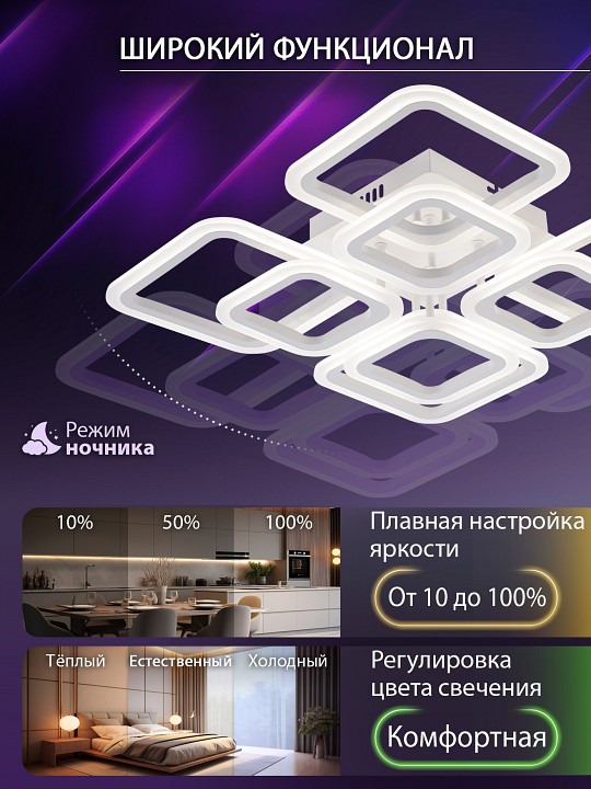 Потолочная люстра natali kovaltseva spektr led lamps 81449