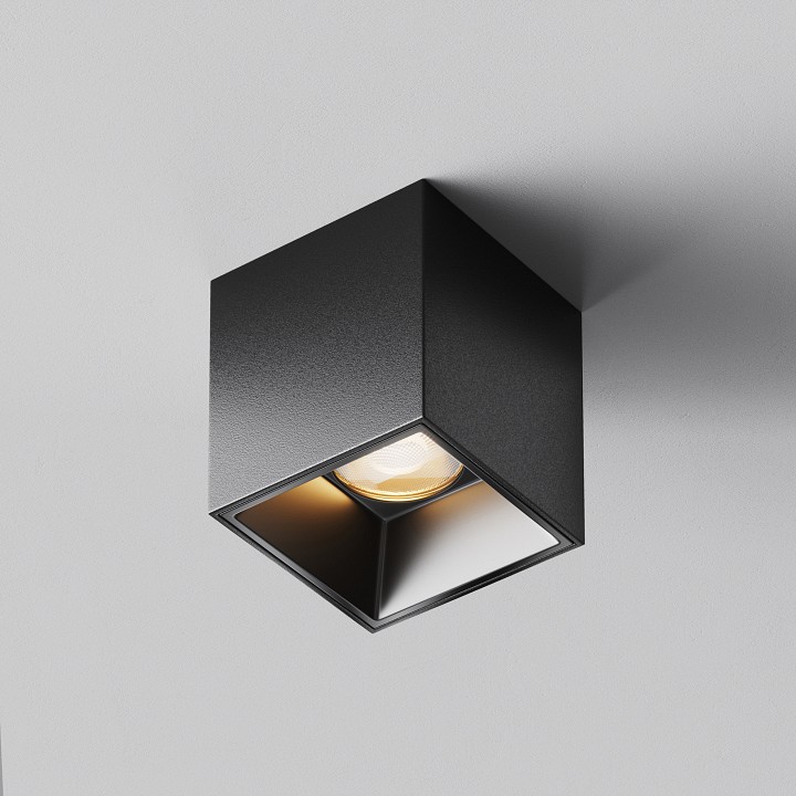 Накладной светильник maytoni alfa led c064cl-5w2.7k-sq-b