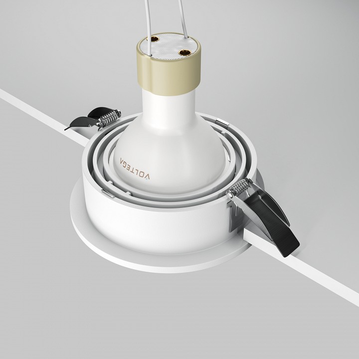 Встраиваемый светильник maytoni atom dl113-gu10-01-rd-w