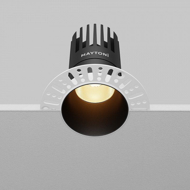 Встраиваемый светильник maytoni dip dl122-15w-2.7k-trs-b