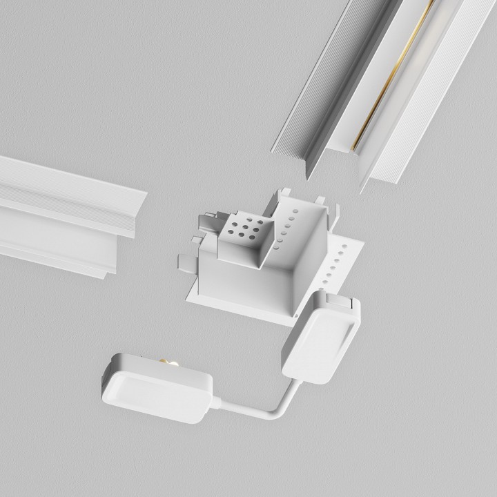 Соединитель угловой l-образный для треков встраиваемых maytoni accessories for tracks radity tra084cl-12w