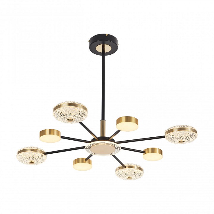 Люстра на штанге arte milano ferrara-72069 272069/8 bk/gd