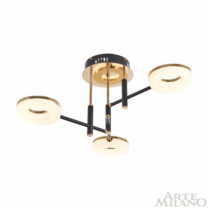 Потолочная люстра arte milano ferrara-72999 272999/3 bk/gd