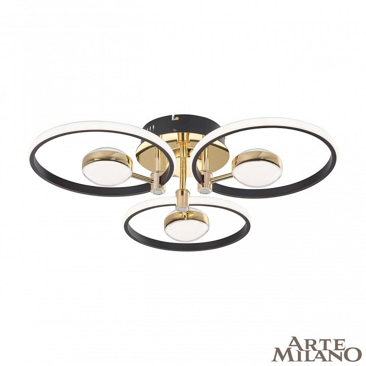 Потолочная люстра arte milano ferrara-76140 276140/3+3 bk/gd