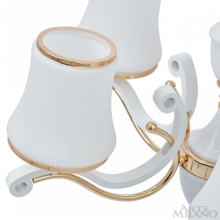 Подвесная люстра arte milano florentia-3987 303987/5 wh/gd