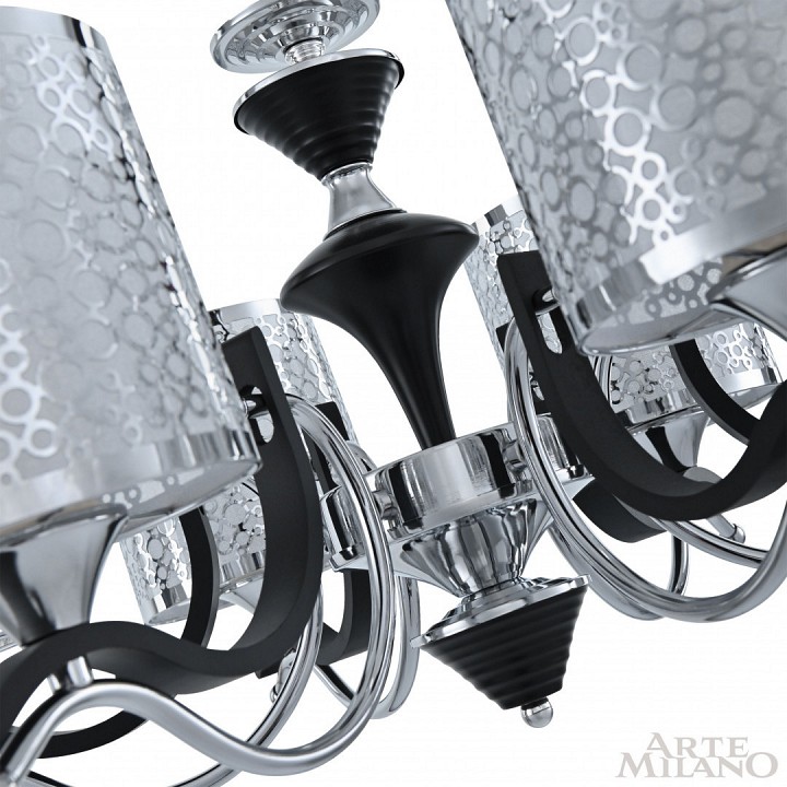 Подвесная люстра arte milano florentia-6787 306787/6 bk/ni