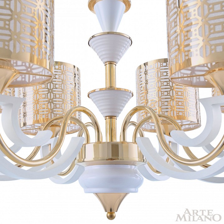 Подвесная люстра arte milano florentia-8857 308857/6 wh/gd