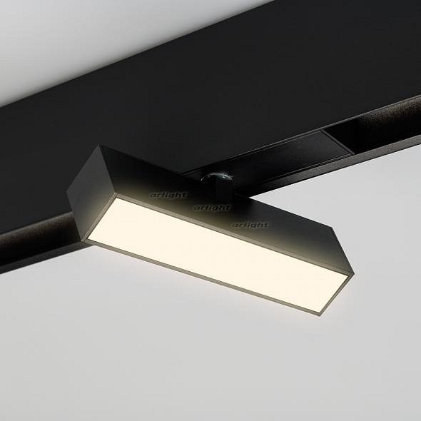 Светильник на штанге arlight mag-flat-fold-45-s205-6w day4000 (bk, 100 deg, 24v) 026988