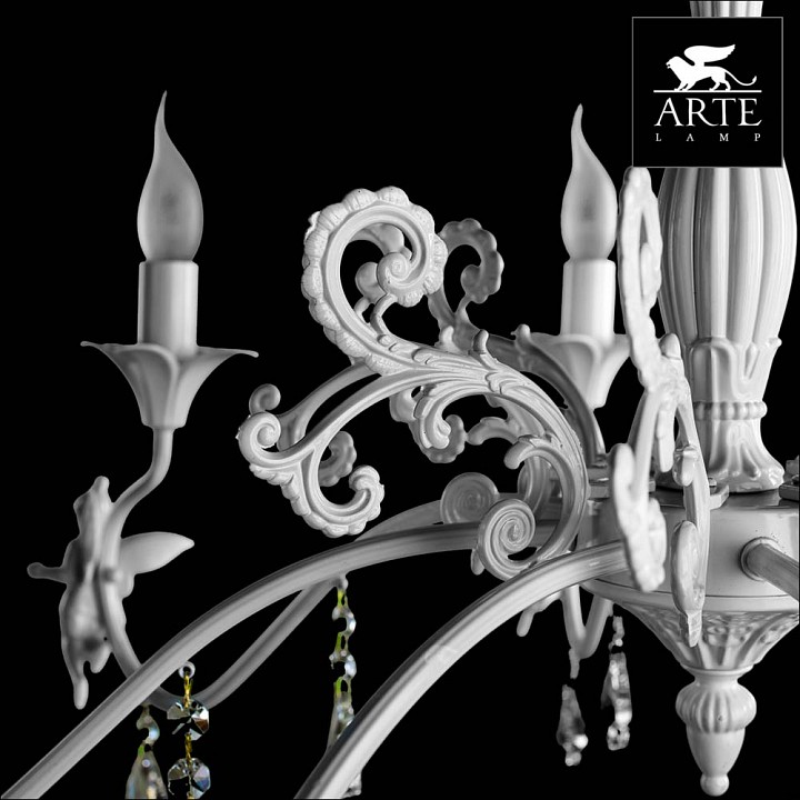 Подвесная люстра arte lamp angelina a5349lm-8wh