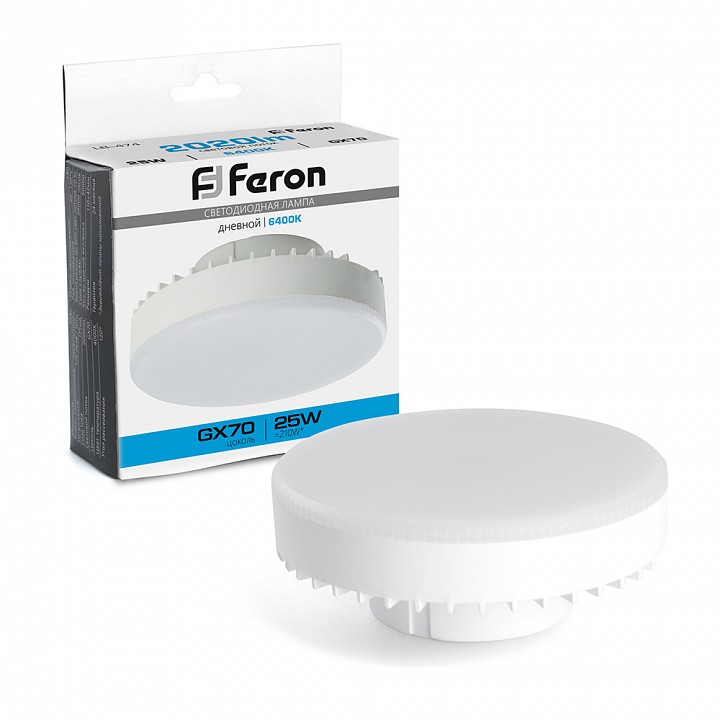 Лампа светодиодная feron lb-474 gx70 25вт 6400k 38270