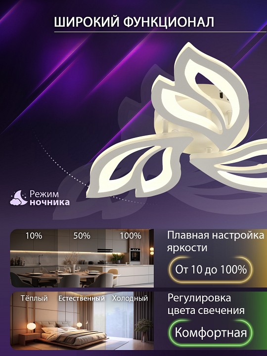 Потолочная люстра natali kovaltseva  led lamps 81426