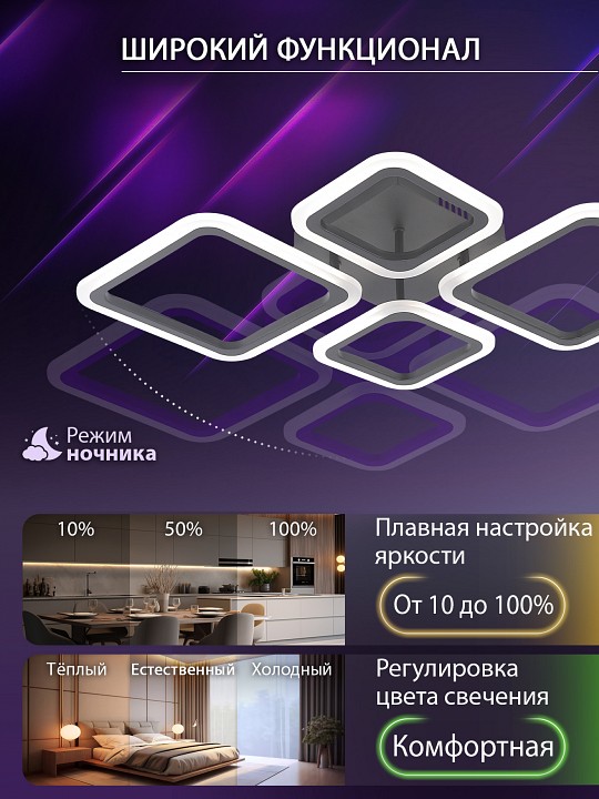 Потолочная люстра natali kovaltseva opti led lamps 81108/2c