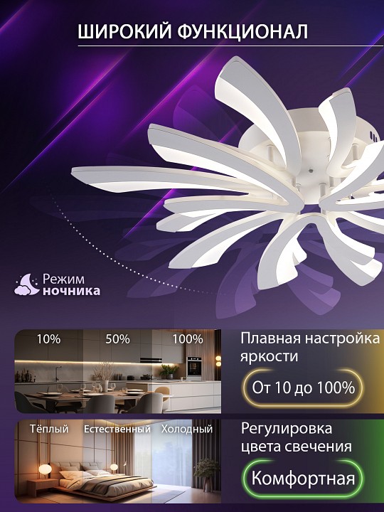 Потолочная люстра natali kovaltseva vio led lamps 81454