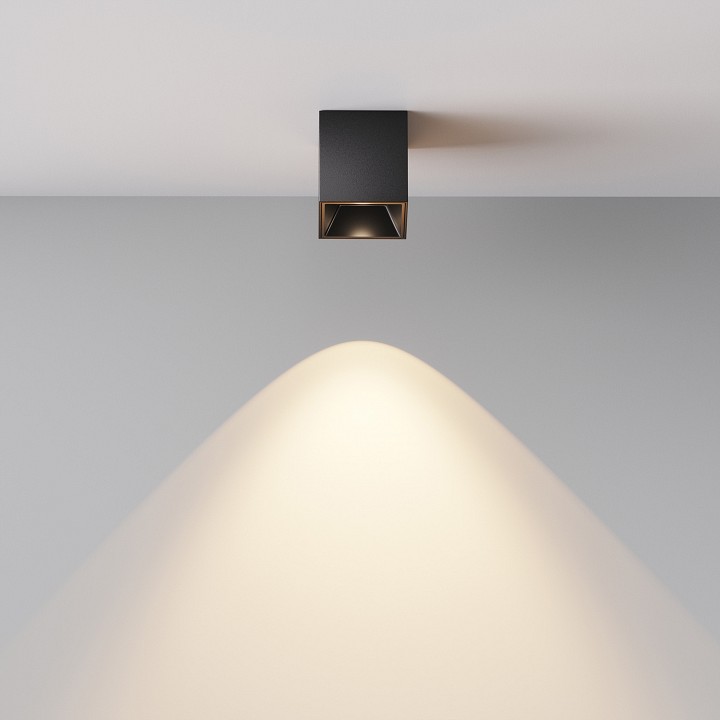 Накладной светильник maytoni alfa led c064cl-5w3k-sq-b