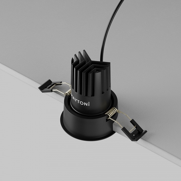 Встраиваемый светильник maytoni dip dl115-10w-2.7k-b