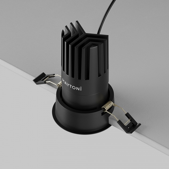 Встраиваемый светильник maytoni dip dl118-15w-2.7k-b