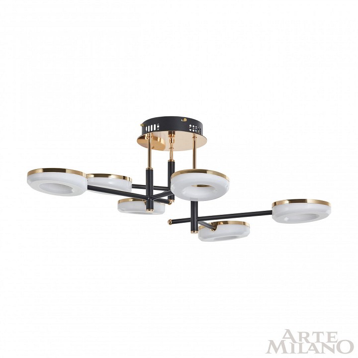 Потолочная люстра arte milano ferrara-72999 272999/6 bk/gd