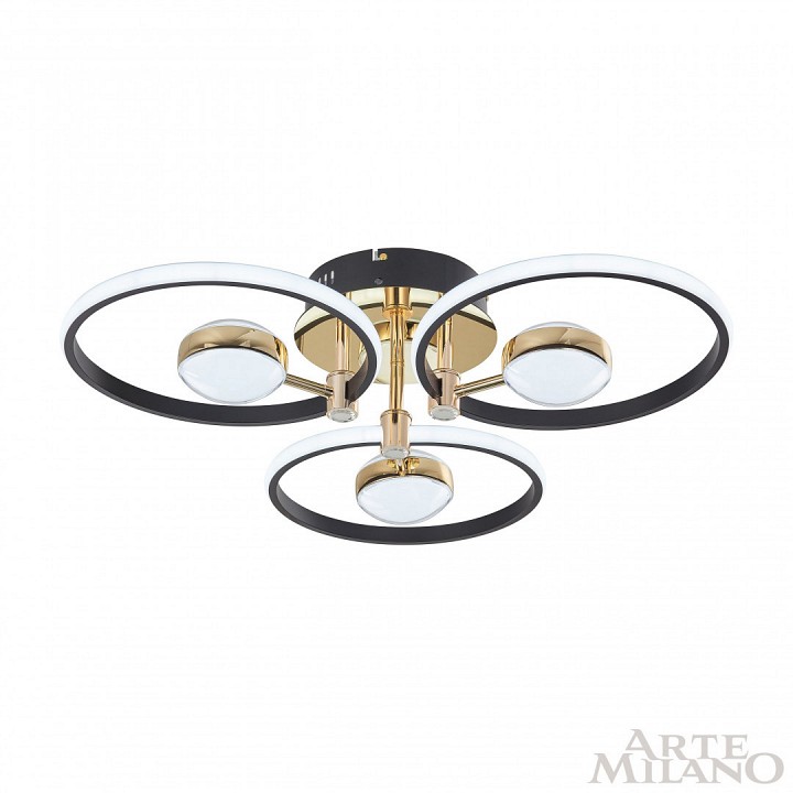 Потолочная люстра arte milano ferrara-76140 276140/3+3 bk/gd