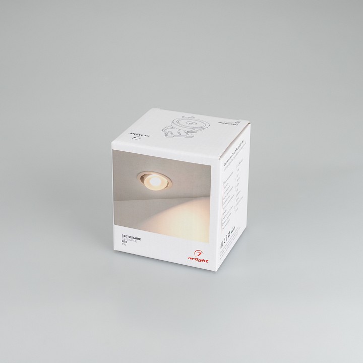 Встраиваемый светильник arlight cl-simple-r78-9w warm3000 (wh, 45 deg) 026868