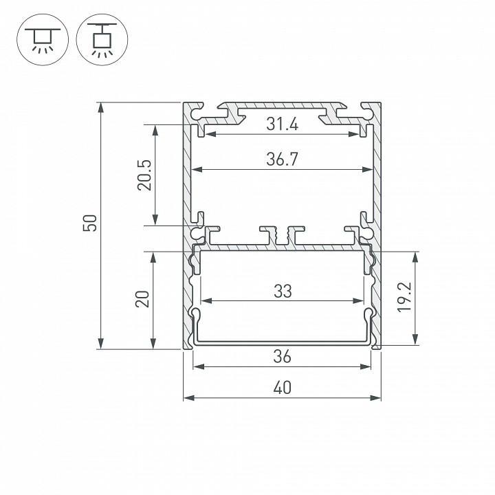 Профиль накладной arlight sl-line 044670