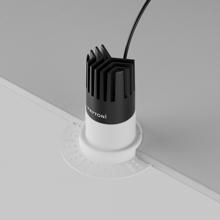 Встраиваемый светильник maytoni dip dl120-10w-2.7k-trs-w