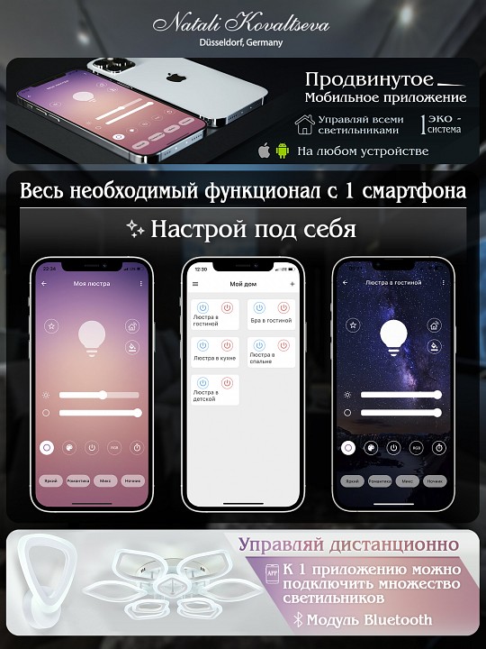 Потолочная люстра natali kovaltseva effect led lamps 81118