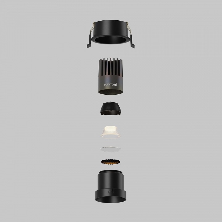 Встраиваемый светильник maytoni dl116-10w-3k-b