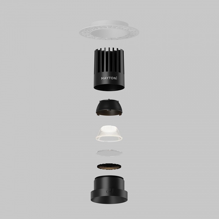 Встраиваемый светильник maytoni dip dl121-15w-4k-trs-b