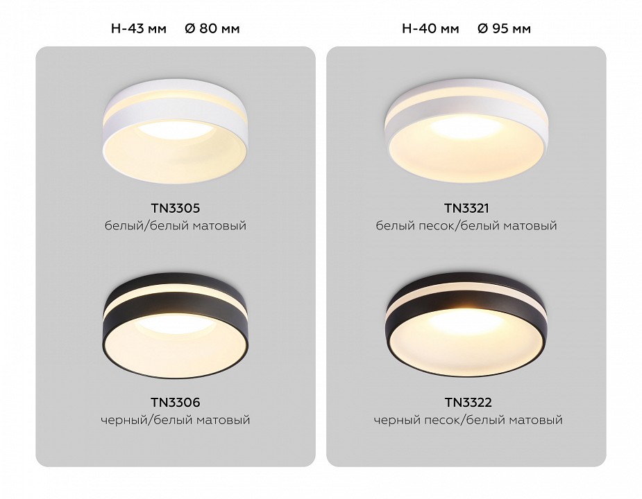 Встраиваемый светильник ambrella light tn tn3322