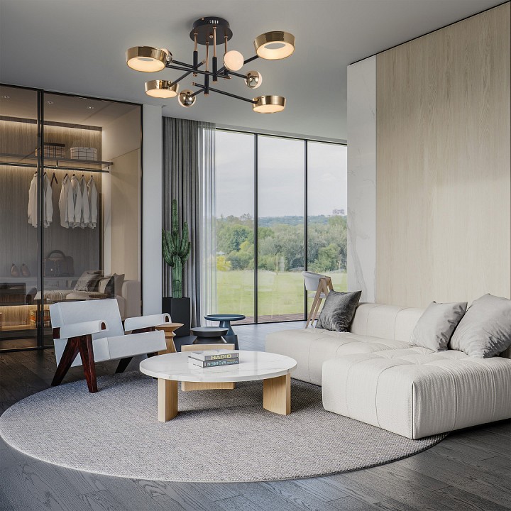 Потолочная люстра arte milano ferrara-73210 273299/8 bk/gd