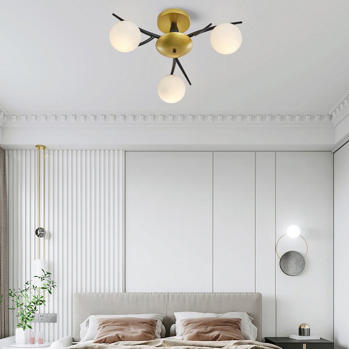 Потолочная люстра arte milano neapolis-73408 273408/3 bk/gd