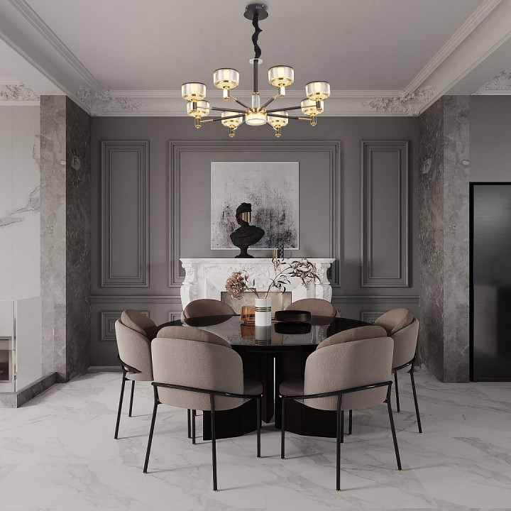 Подвесная люстра arte milano neapolis-76210 276210/8 bk/gd