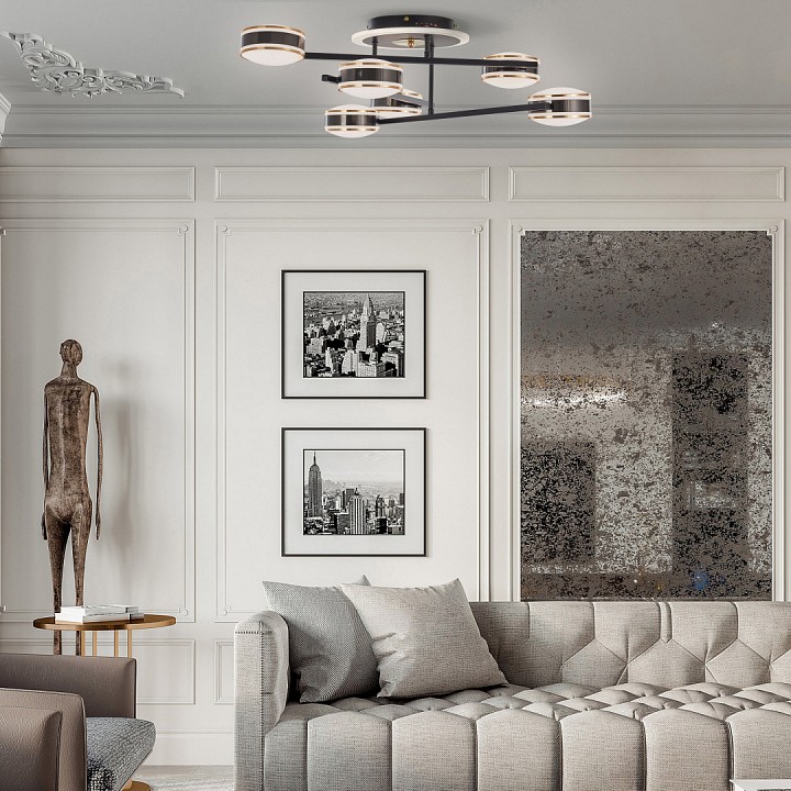 Потолочная люстра arte milano ferrara-71040 278599/6 bk