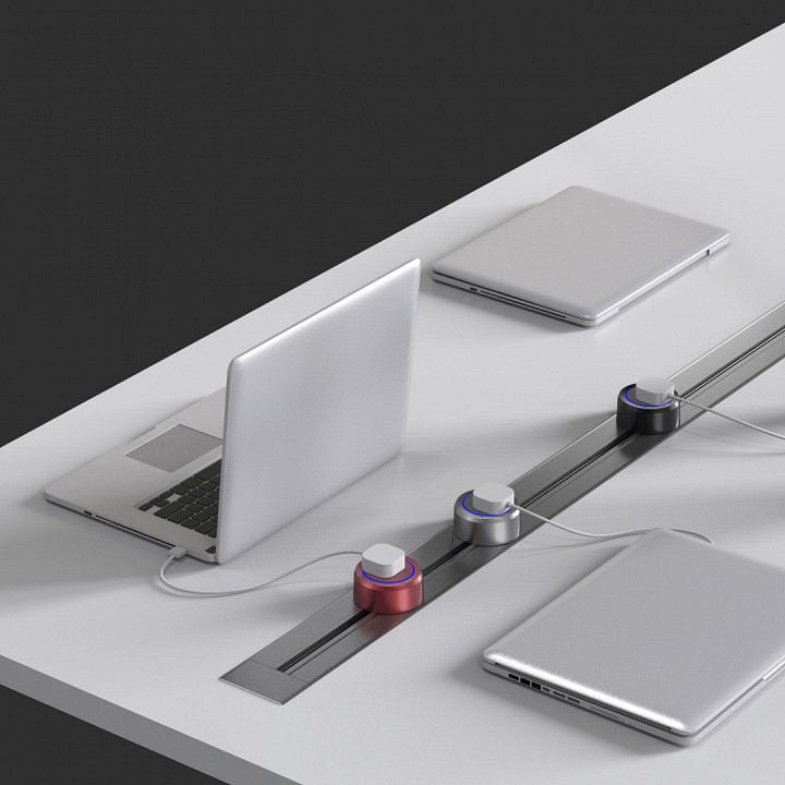 Трек встраиваемый arte milano am-track-sockets 382301tb/100 grey