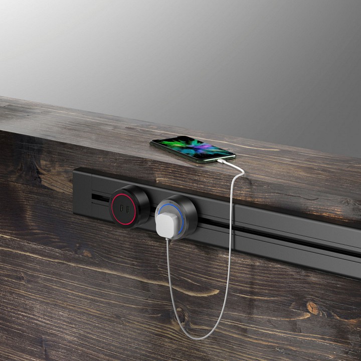 Трек накладной arte milano am-track-sockets 382301to/100 grey