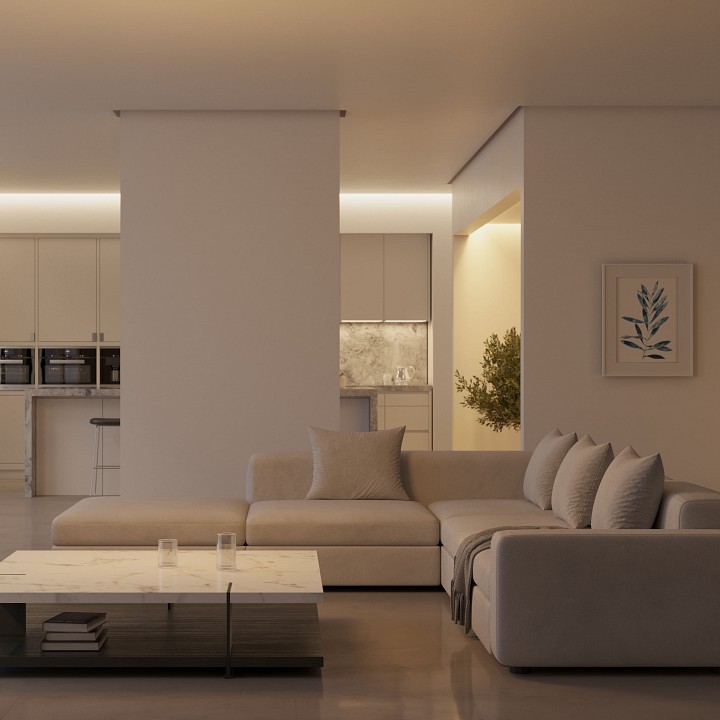 Профиль для контурной подсветки гкл потолка arlight сeil 052228