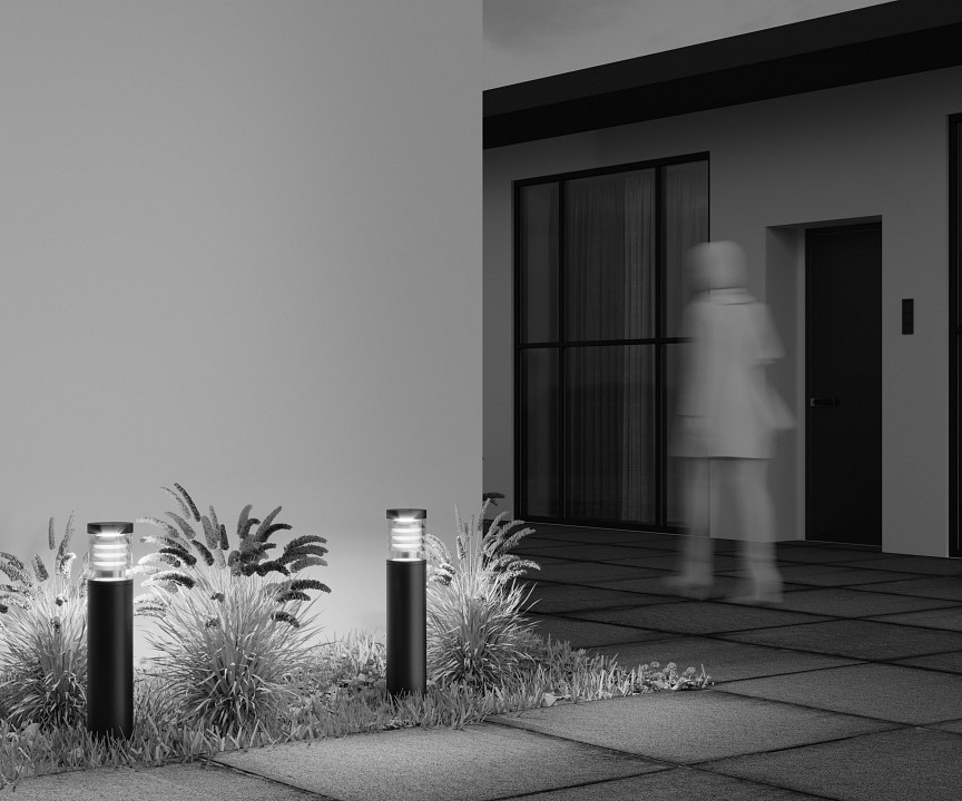 Наземный высокий светильник maytoni spir o439fl-l12gf3k