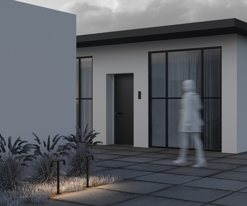 Наземный низкий светильник maytoni sleek o477fl-l4gf3k