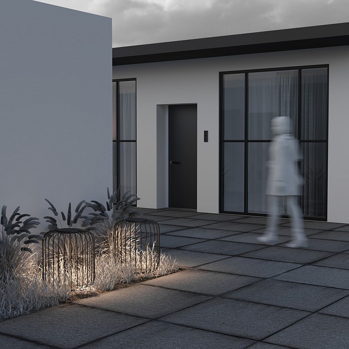 Наземный низкий светильник maytoni wisp o478fl-l18gf3k